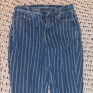 American Eagle Striped Jeans
